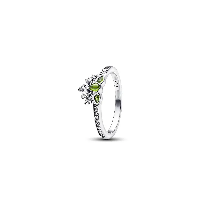 S925 Sterling Silver Princess Tiana Tiara Ring,Fit For Charm Necklace,Anniversary Gift ,Gifts For Her