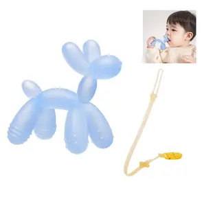 Easy to Hold Silicone Baby Teether, Smooth Rocking Teething Toy for 0-6 Months Newborns, Ultra-Soft Infant Teether to Soothe Sore Gums & Effectively Relieve Teething Pain