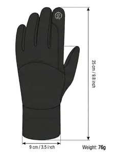 Dolly Parton Portrait Sketch-Style Character Graphic Winter Outdoor Gloves Warm for Hiking Cycling