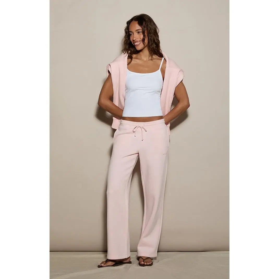 Pacsun Women's Pink Ultra Soft Fleece Straight Leg Sweatpants