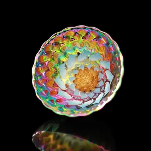 Iridescent Blue Peony & Lotus Jianzhan | Rainbow Bloom Tea Cup, Jian Zhan, Tea Cup, Chinese culture, High-temperature firing, Handcrafted ceramic cup, Wine Glass, Kung Fu Cup- Artistic Pieces for Home Decor, Collection & Gifting