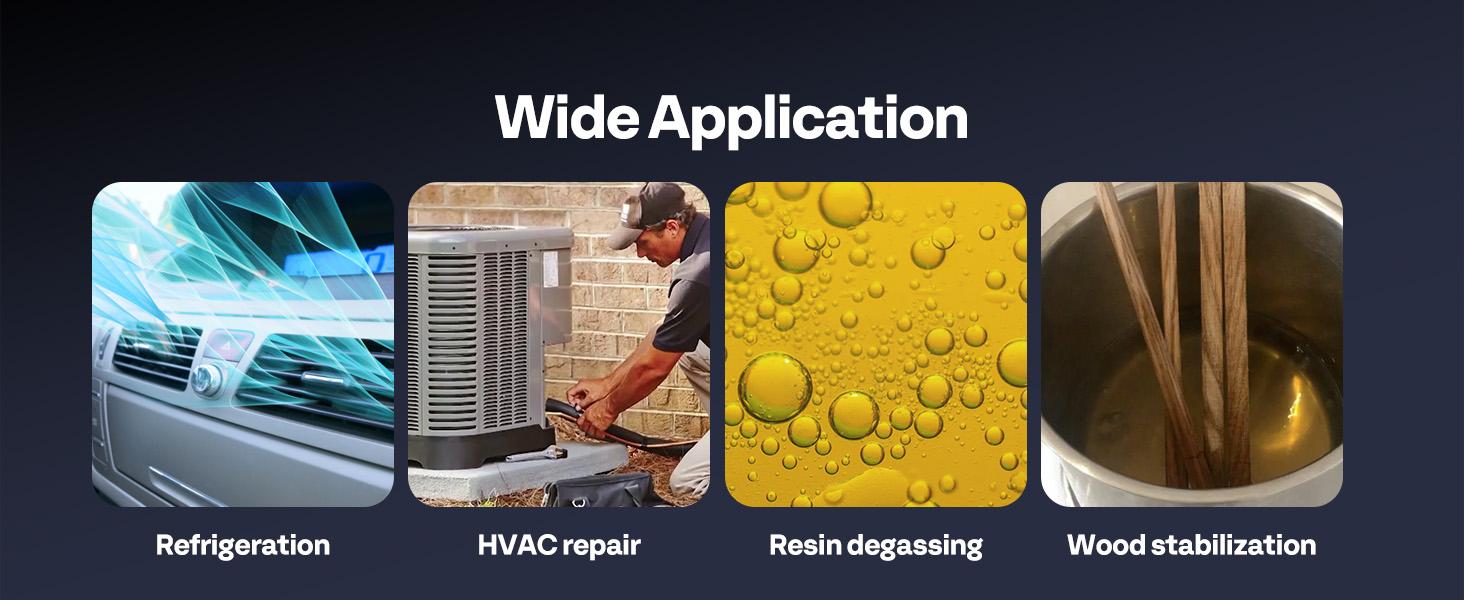 VIVOHOME 1/2 HP 5 CFM 2 Stage A2L HVAC Vacuum Pump, Sparkless Motor for R32 R1234yf R454B R134a R22 R410a Systems, Auto AC Vacuum Pump for Air Conditioner Servicing with 2 Oil Bottles VIVOHOME 1/2 HP 5 CFM 2 Stage A2L HVAC Vacuum Pump, Sparkless Motor for R32 R1234yf R454B R134a R22 R410a Systems, Auto AC Vacuum Pump for Air Conditioner Servicing with 2 Oil Bottles