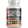 Clean Nutraceuticals Ceylon Cinnamon, Apple Cider Vinegar, Turmeric Curcumin, Berberine & Ginseng Herbal Wellness Blend Capsules for Women and Men – Gluco Defend