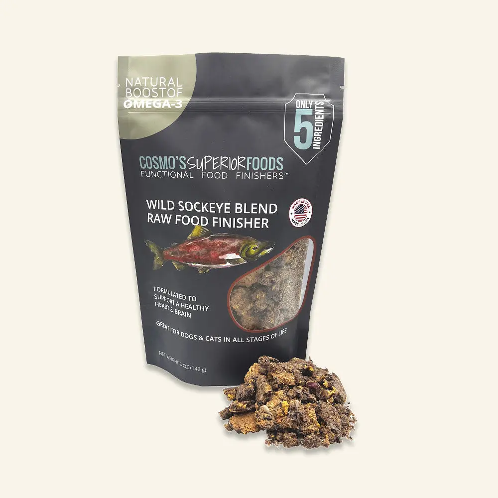 **NEW RELEASE** Cosmo's Wild Sockeye RAW Functional Food Finishers™ -- Natural Omega-3s