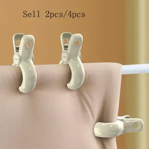 2-Pack/4-Pack Clothespins, Wind-Resistant Large Clips, Invisible Laundry Clamps, Bed Sheet Drying Clips, Home Use Giant Fixers