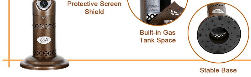 BALI OUTDOORS 34 inch Portable Gas Patio Heater, Bronze - Lightweight and Portable #springtok