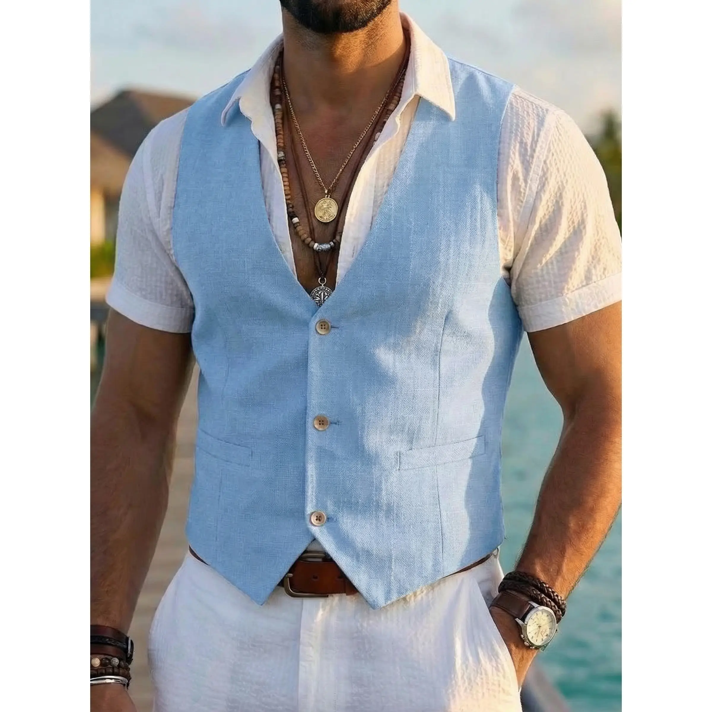 Men's Slim Fit Suit Vest,Wool Blend Business Waistcoat,Groom Wedding Outfit  for Various OccasionsRetro Fashion Edition - TikTok Shop