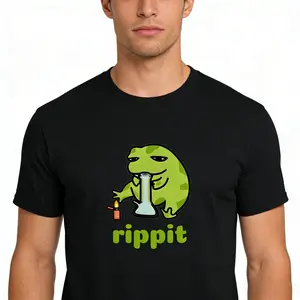 Unisex Rippit Stoner Frog  Weed, Marijuana Smoker, Cannabis 420 T-Shirt