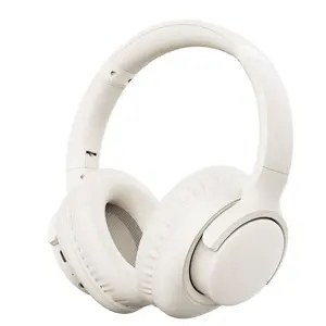 Electronic wireless Bluetooth headphones, over-ear, deep bass, Hi-Fi stereo, 65 hours playback time, foldable and lightweight with microphone, black, wireless audio headphones