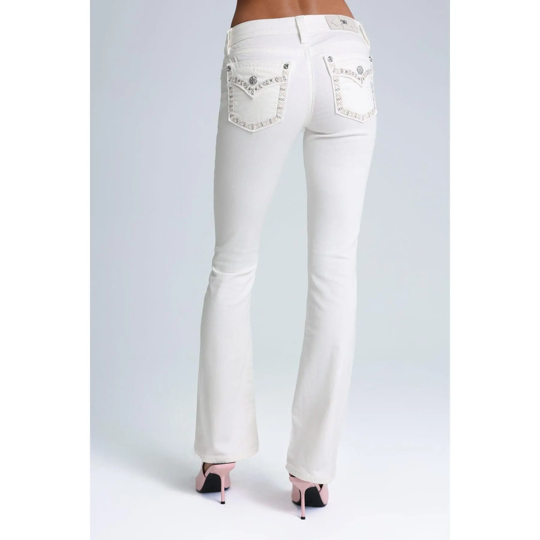 Aspen White Stitch Bootcut Jeans