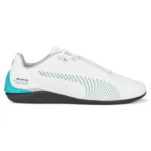 PUMA Mens Mercedes Amg Petronas F1 Drift Cat Decima Lace Up Sneakers Shoes Casual - White