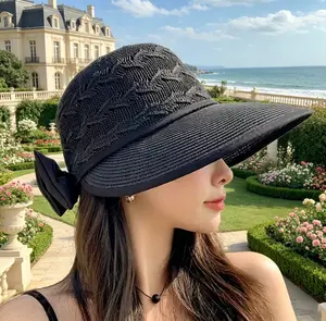 Women's Korean-Style Mesh Visor Wide-Brimmed Sun Hat - New Style, Summer Sun Protection for Beach, Travel, Outdoor Sports & Outdoor Activities