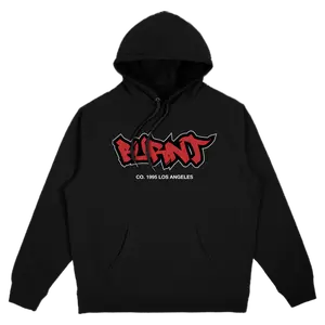 BURNT LOGO HOODIE [BLACK]