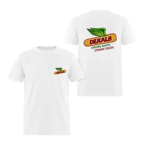 Dekalb Strong Roots T-Shirt, 2 Sides, Vintage Winged Corn Logo Graphic Tee, Agriculture Shirt, Oversized T-shirt for Men, Gift for American Farmers