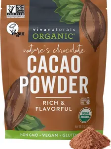 Organic Cacao Powder, Unsweetened, 1 lb (454 g) – Rich Dark Chocolate Flavor, Perfect for Baking, Smoothies & Hot Chocolate – Vegan, Keto, Paleo, Non-GMO & Gluten-Free Cocoa Powder