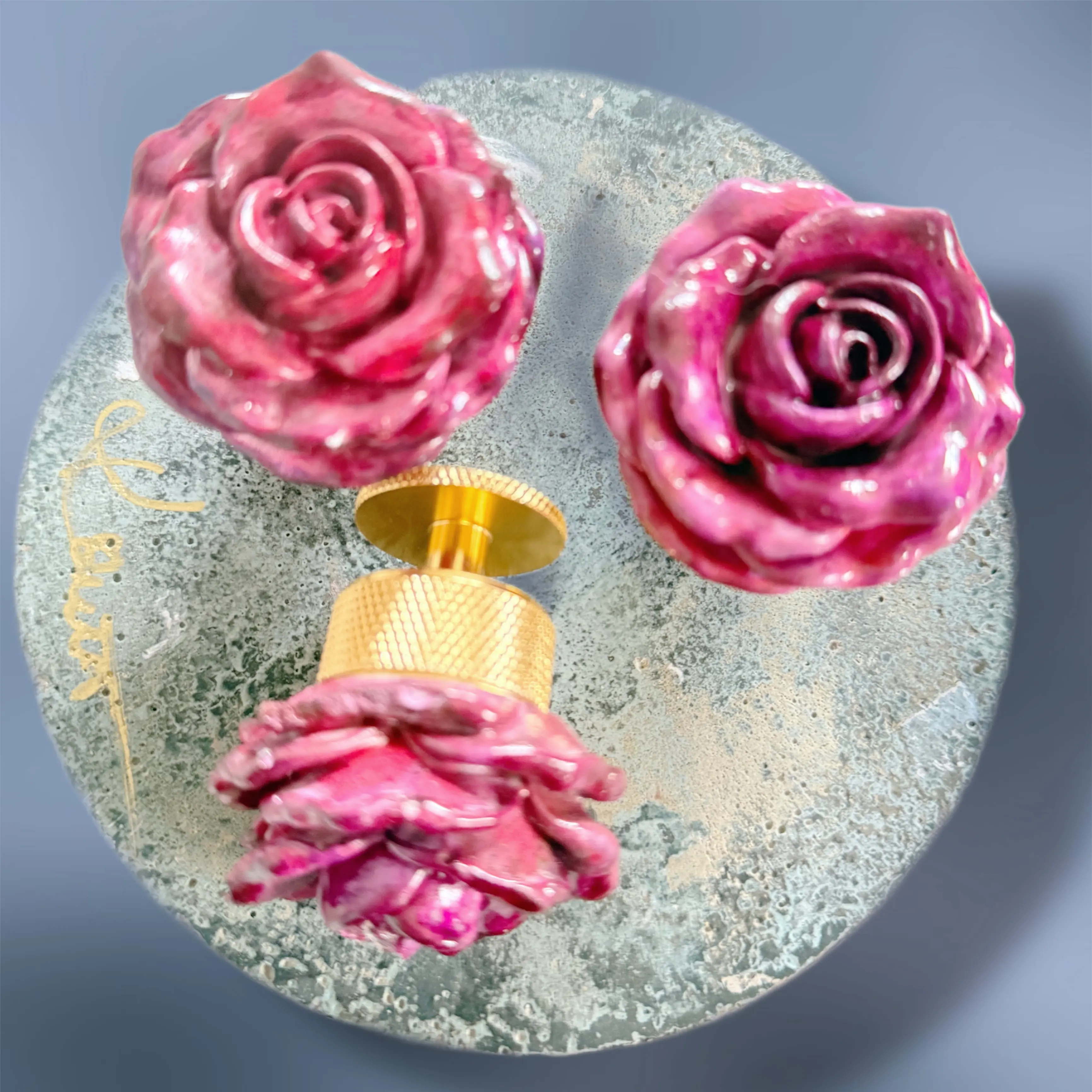 Cabinet Knobs, Handpainted Multicolor Handmade Floral Designs for Door Handles Wardrobe Kitchen or Make Up Cabinets Drawer Dresser Cupboard Pulls