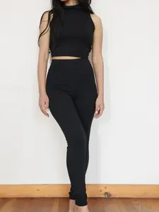 Organic Cotton High Waisted Ankle Length Leggings for Yoga - Natural Fiber Leggings