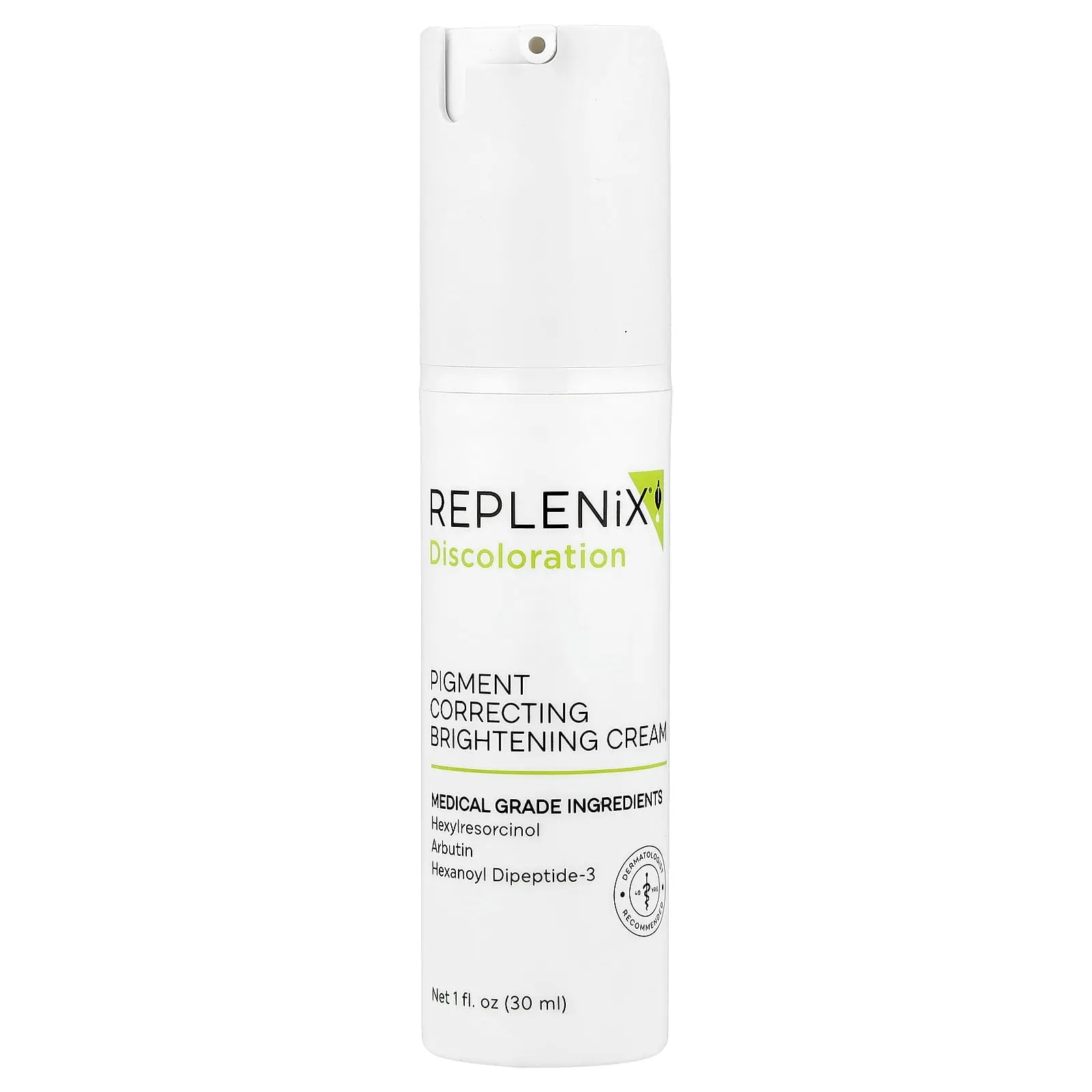 Replenix Discoloration, Pigment Correcting Brightening Cream, Fragrance Free, 1 fl oz (30 ml)