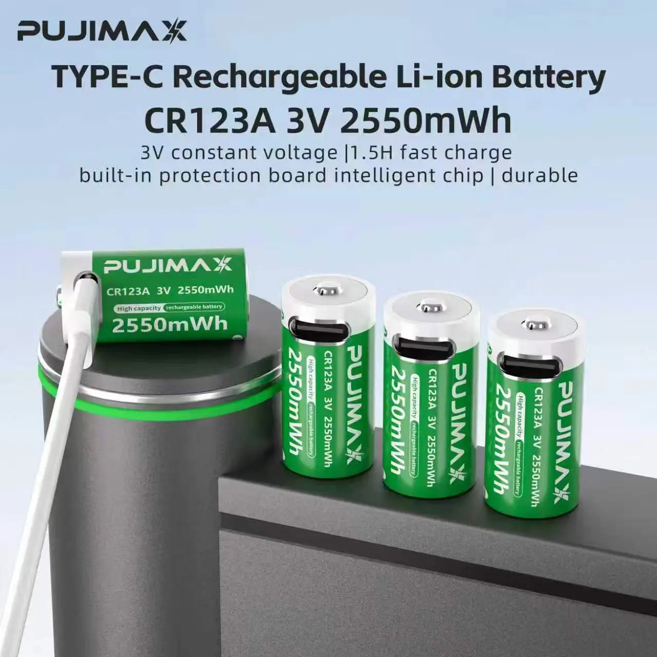 12-Pack CR123A 3V Lithium Batteries, High-Energy 2550mWh for Flashlights & Cameras, 10-Year Shelf Life