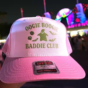 Oogie Baddie Club Halloween Trucker Hat - Unisex Viral Trendy Theme Park Hat for Men & Womem