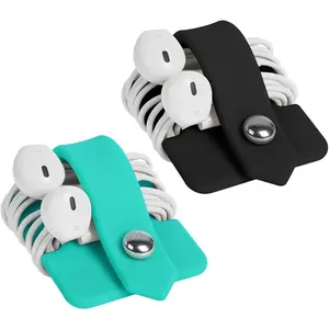 X-WCP02  Cord Organizer Earbuds Holder Earphone Wrap Earphones Organizer Headset Headphone Earphone Wrap Winder Cord Manager Cable Winder Set of 2