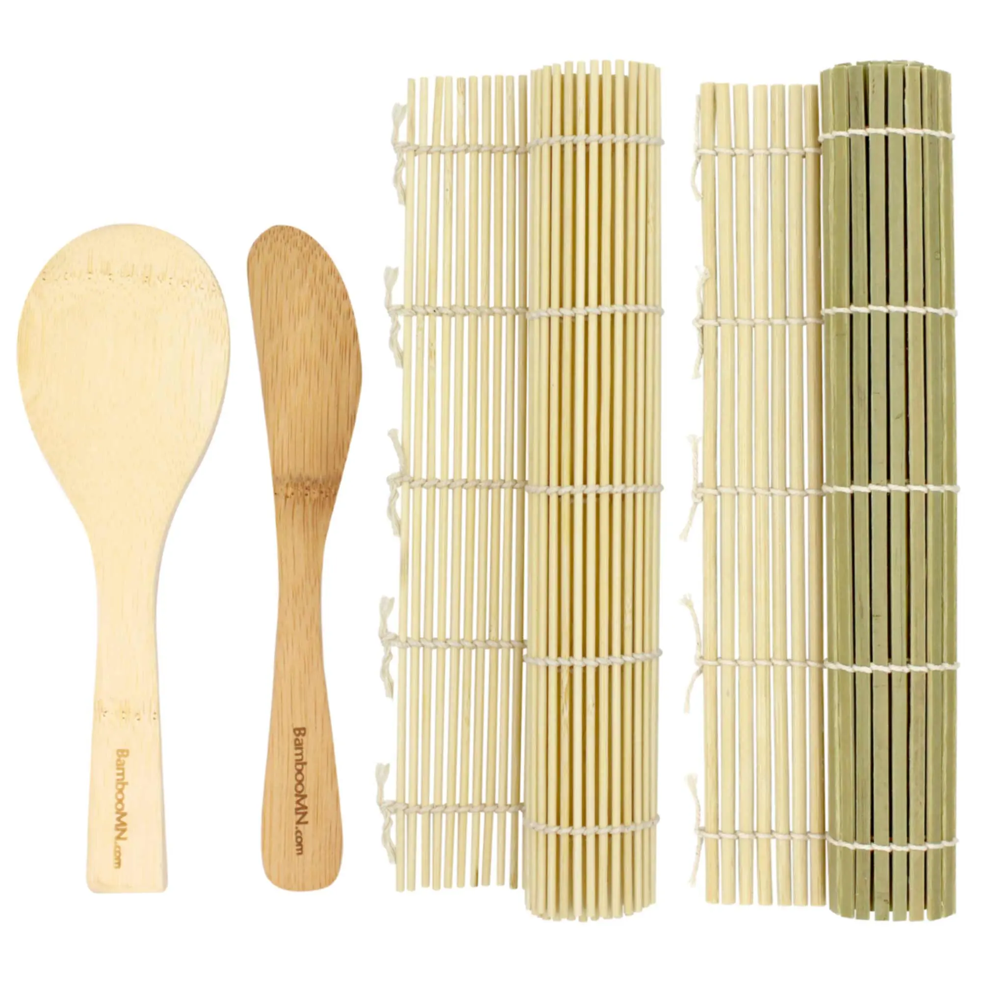 Sushi Rolling Kit with 2 Rolling Mats, Rice Paddle and Spreader