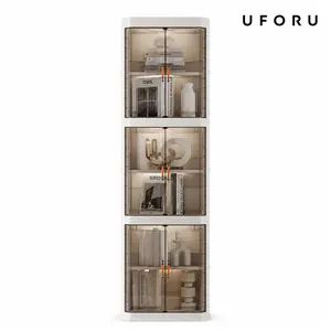 UFORU 3-Tier Corner Storage Unit — Foldable, Stackable, and Expandable; A Dust-Free Organizer Great for Closets, Storage Rooms, Bedrooms, Living Rooms, Apartments, and Dorms; A Space-Saving Storage Solution Made for Home Spaces.dealsforyou#SummerWins