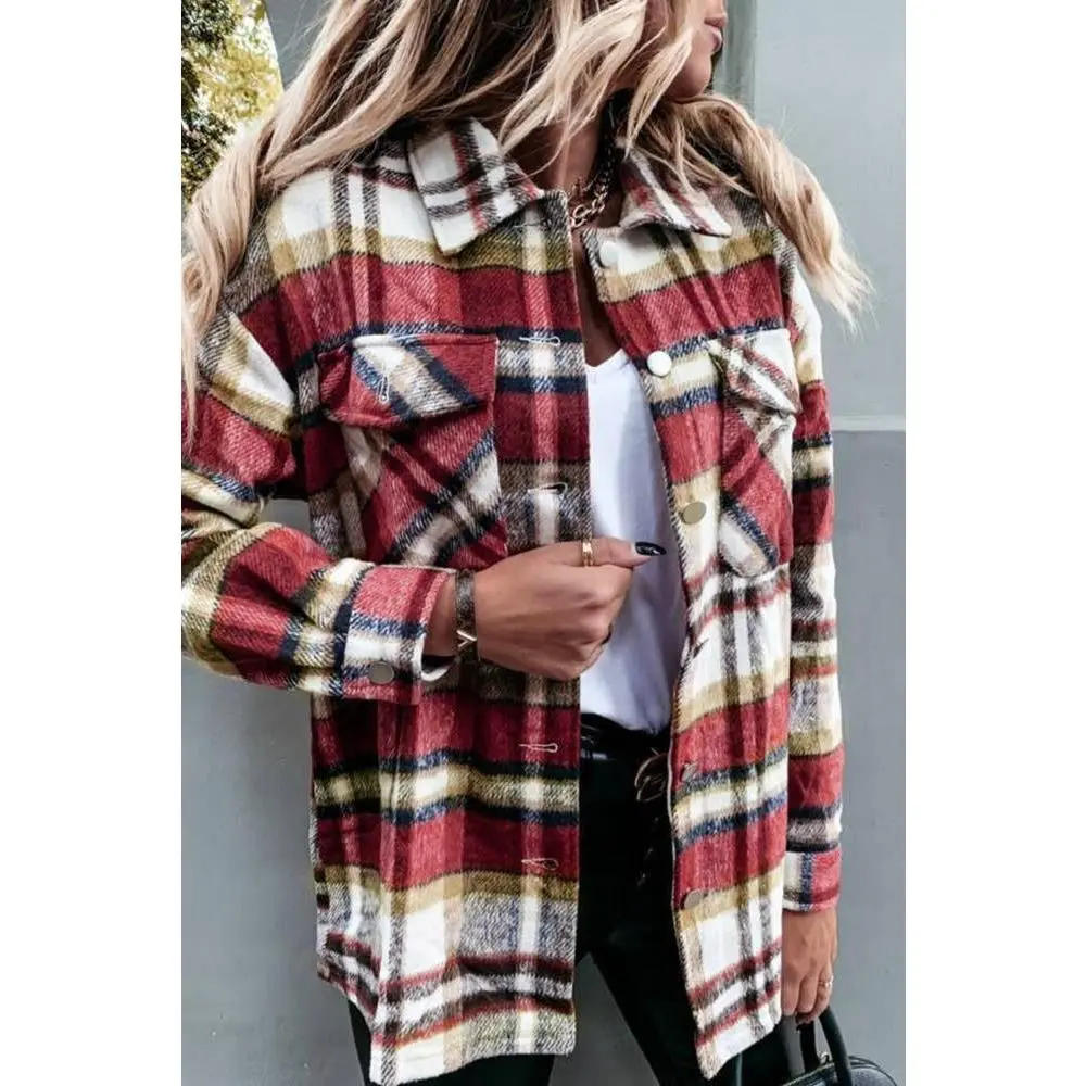 Crimson Cozy Shacket 🍂