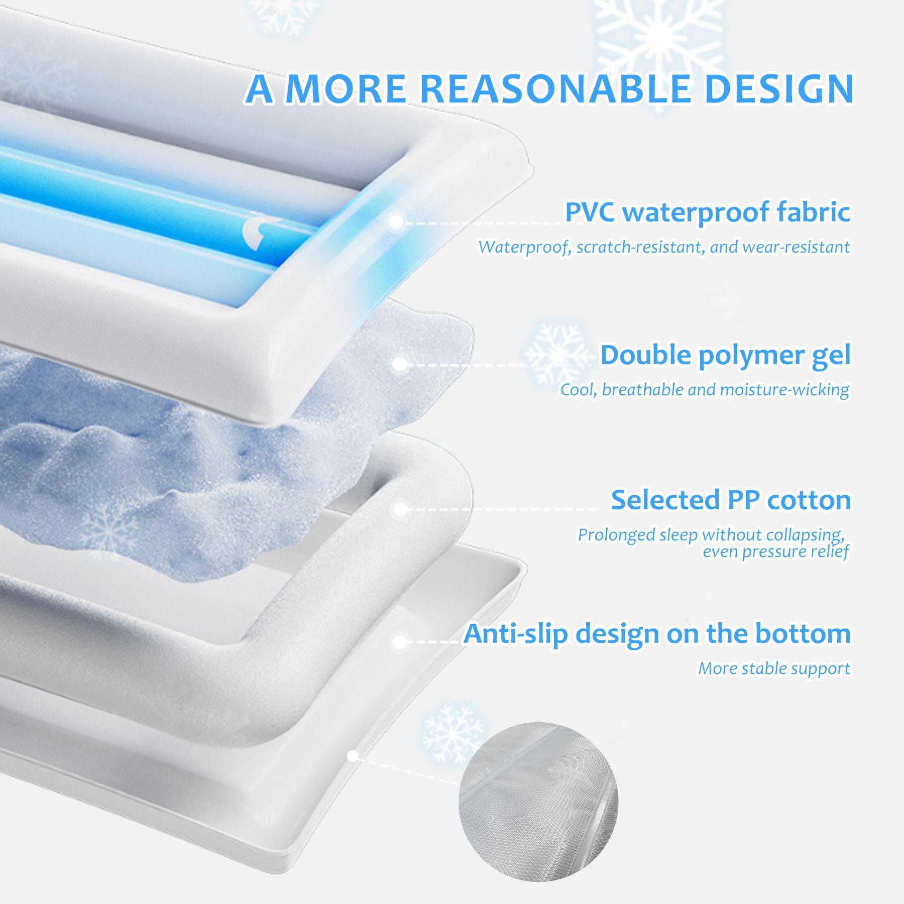 Hsecoyay cooling pet Mat, Eco-friendly Cooling Pad for Large Dog, Pet Cooling Mats for Dog and Cat house, Use in Crate, Tunk, Camping, Outdoors, Portable, Machine Washable, Durable, Outdoorfun, Waterproof calming donut bed