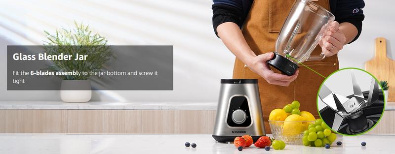 Professional Blender, 5 Functions Touchscreen Control Smoothie Blender for Smoothies,Frozen Drinks & Ice Cream, 1200W Countertop Blender with Travel Cup, , 52oz Glass Jar, for Ice Crushing/Sauce/Nut Butter/Soup