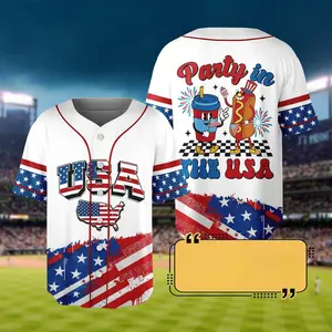 4th Of July Baseball Jersey Team Outfit, Party In The USA Jersey, Patriotic Baseball Jersey, Usa 250th Baseball Shirt, USA Jersey Shirt