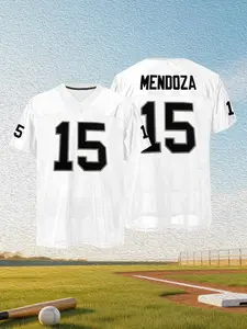 Las Vegas 15 Mesh Football Jersey, Men's Stitched Breathable Sports Uniform, V-Neck Short Sleeve Streetwear Hip Hop Shirt for Fans