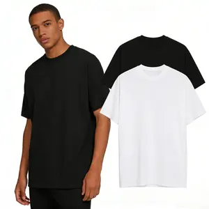 3-Pack Men's Thickened Crew Neck T-Shirts Casual Cotton T-Shirts Solid Color Classic Style