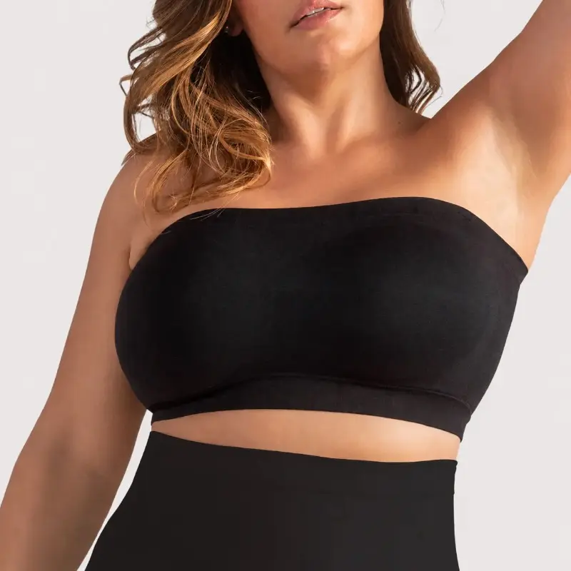 shapermint Truekind Convertible Strapless Bandeau Bra with Wireless Comfort, Anti-Slip Grip & Removable Straps Fit Outfits,curvy girl,Wireless seamless push-up bra