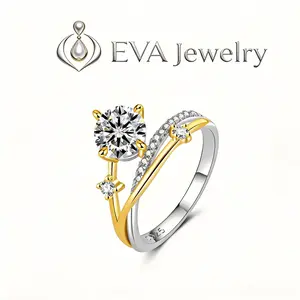 [EVA Jewelry] Galaxy 925 Sterling Silver Synethic Moissanite Ring