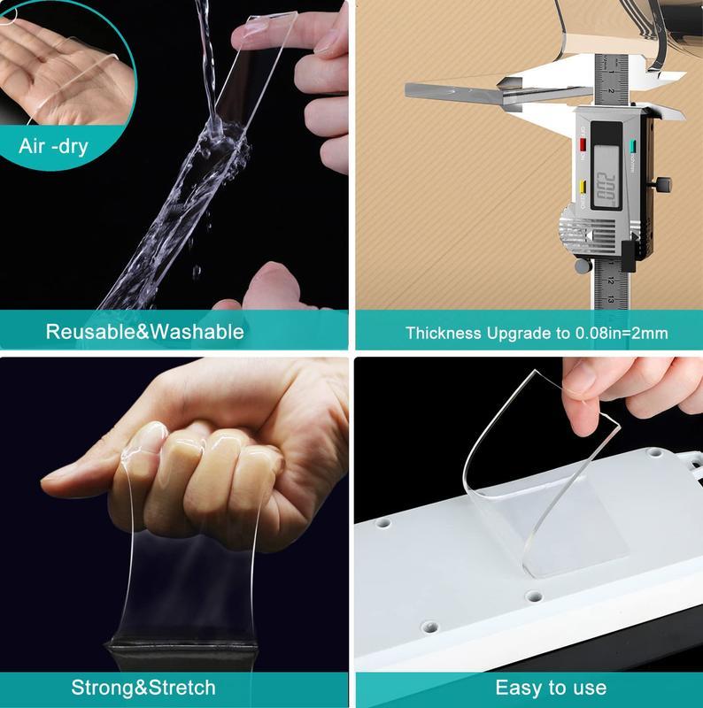 [Buy 1 get 1]  Heavy Duty(9.85FT), Nano Double Sided Adhesive Tape, Clear Mounting Tape Picture Hanging Adhesive Strips.Double Sided Tape Heavy Duty(9.85FT), Nano Double Sided Adhesive Tape, Clear Mounting Tape Picture Hanging Adhesive Strips.