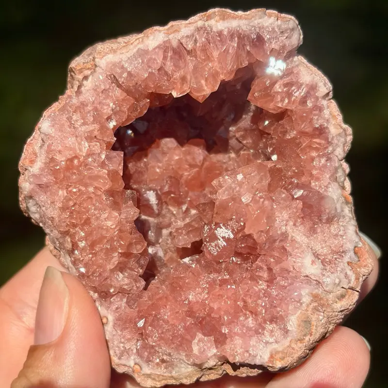 Sparkling Pink Amethyst Geode | Patagonia, Argentina  High Quality