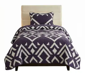 Lavish Home 2-Piece Twin Quilt Bedding Set Geometric Pattern