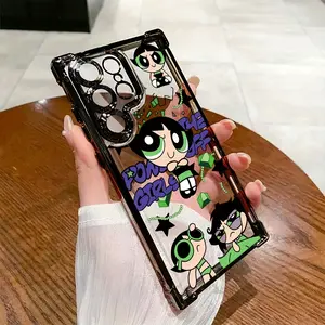 Full-Body Cartoon Girl Protective Phone Case for Samsung Galaxy S25 S24 S23 S22 S21 Fe Ultra Plus 4g 5g, Transparent Soft Tpu Shockproof Cover