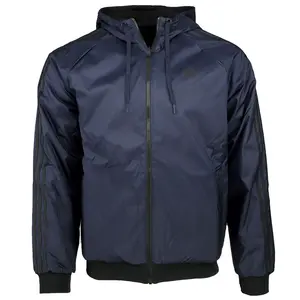 adidas Mens Balance Reversible Jacket Training Athletic Outerwear Casual - Blue