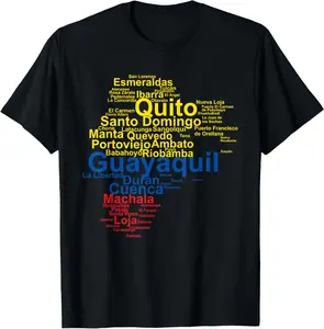100% Cotton Ecuador Flag, Ecuadorian, Ecuador Travel, Bandera de Ecuador T-Shirt