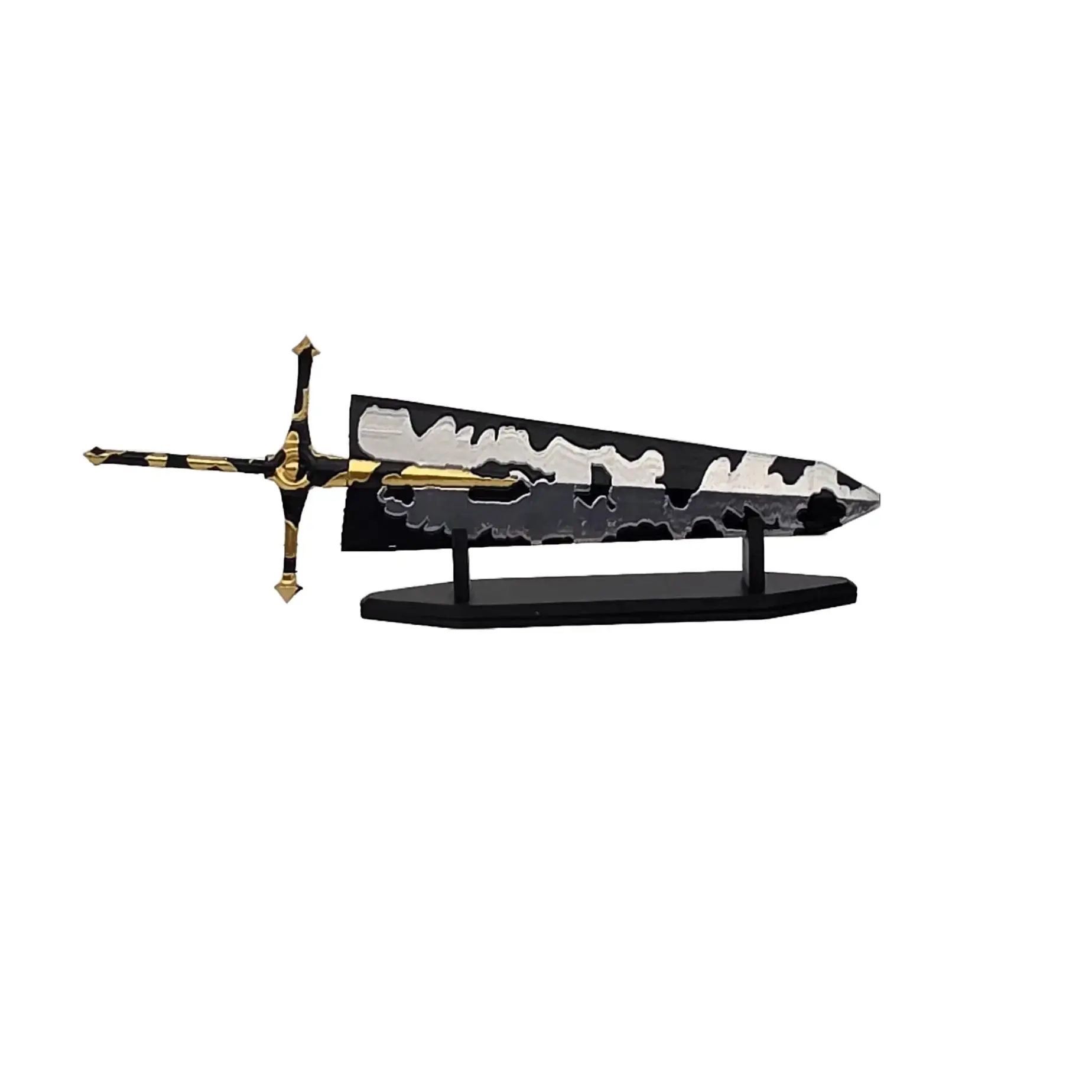 Anime-Inspired 10" Fantasy Mini Sword Full-Color Display-Ready Fan-Made Lightweight Prop with 6 Design Variants for Collectors