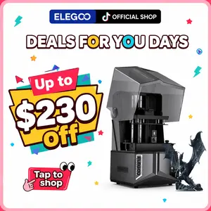 ELEGOO Saturn 4 Ultra 16K Resin 3D Printer with 10" 16K Mono LCD and Flip-up Lid, Smart Tank Heating at 30 °C, 150mm/h High Speed Printing, Large Printing Size of 8.33 × 4.66 × 8.66 Inches