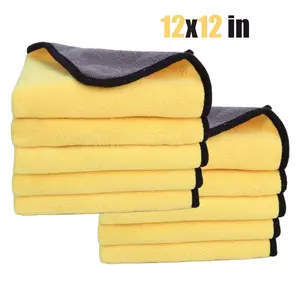 Microfiber Cleaning Cloths 12x12 Inch Ultra Soft Lint Free Streak Free Highly Absorbent Reusable for Car Wash Kitchen Glass Household Cleaning 6/8/12PCS