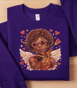 Lady Cupid Sweatshirt & T-Shirt | African American Valentines Day