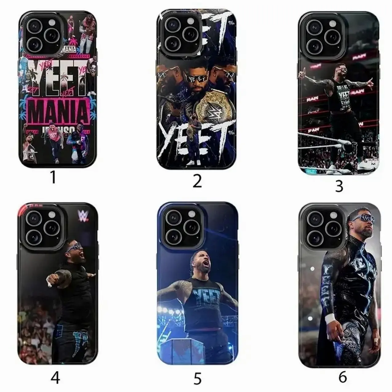 Jey Uso WWE Tough Phone Case, Wrestling Sport Phone Case Compatible with iPhone X, 11, 12, 13, 14, 15, 16, 17 Series & Galaxy Series