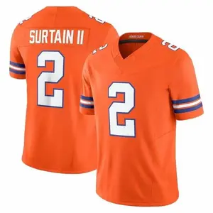 Broncos Patrick Surtain II#2 Jersey American Football Player Jerseys Classic Sports Short Sleeve Game T-Shirt