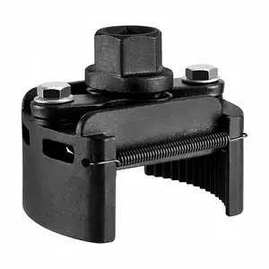 Self-Adjusting Adjustable Oil Filter Wrench Universal Removal Tool with 1/2'' Drive, Durable Heavy Duty Fits 60mm-80mm Small Medium Spin-on Filters, Anti-Slip Jaw Firm Grip for DIY Car Truck Oil Change