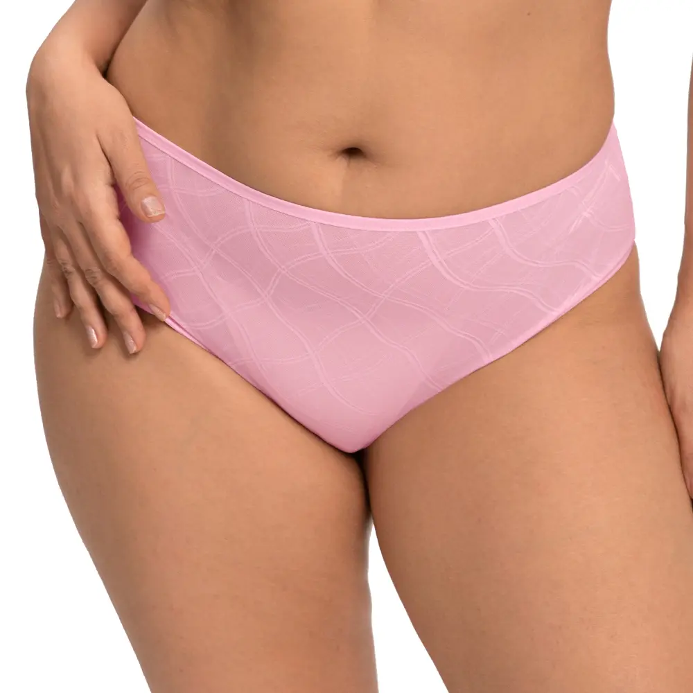 HSIA Skylark High Waist Breathable Jacquard Mesh Soft Cotton Gusset Comfortable Full Coverage Panty