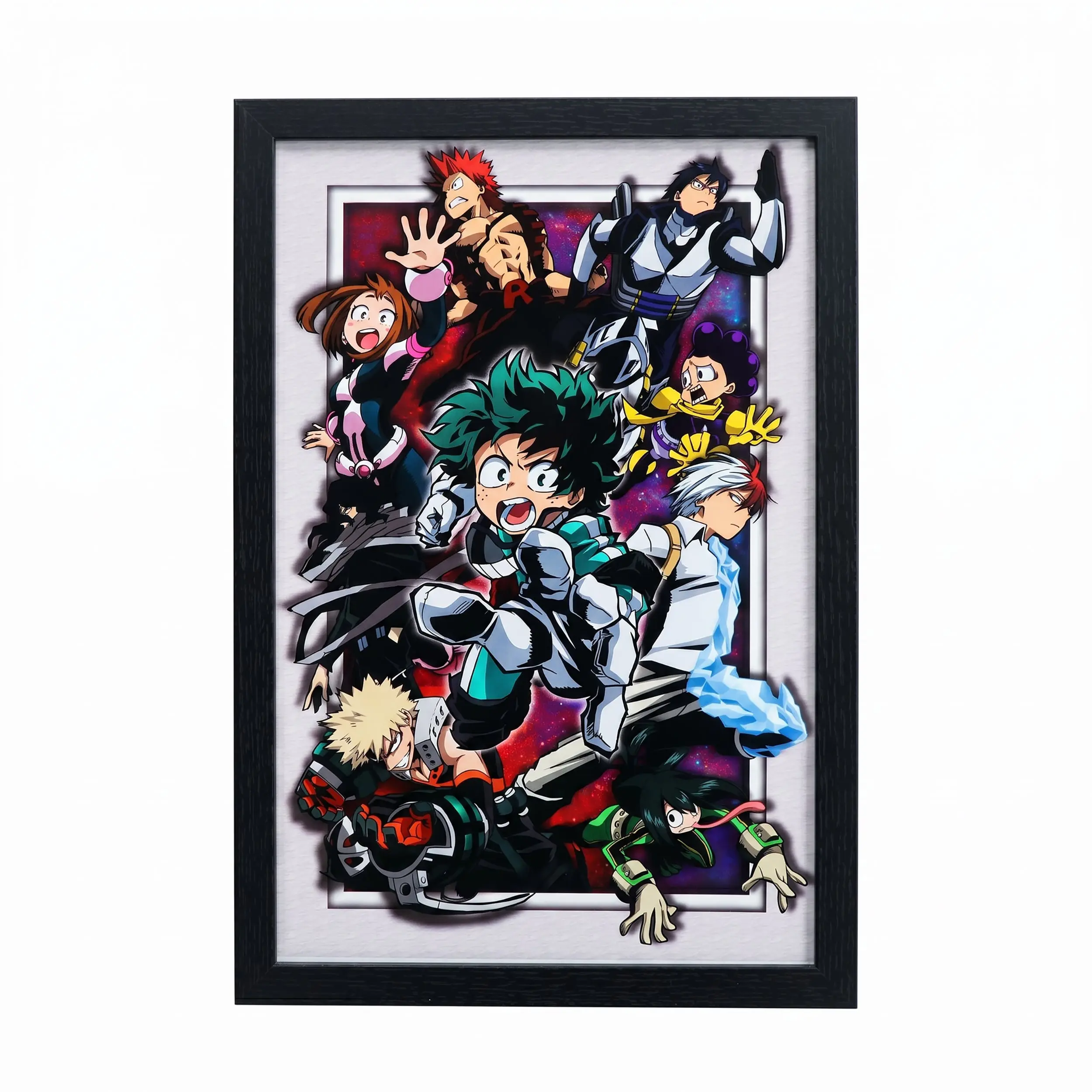 My Hero Academia - Heroes - 11x17 Faux Matted Print Under Plexi